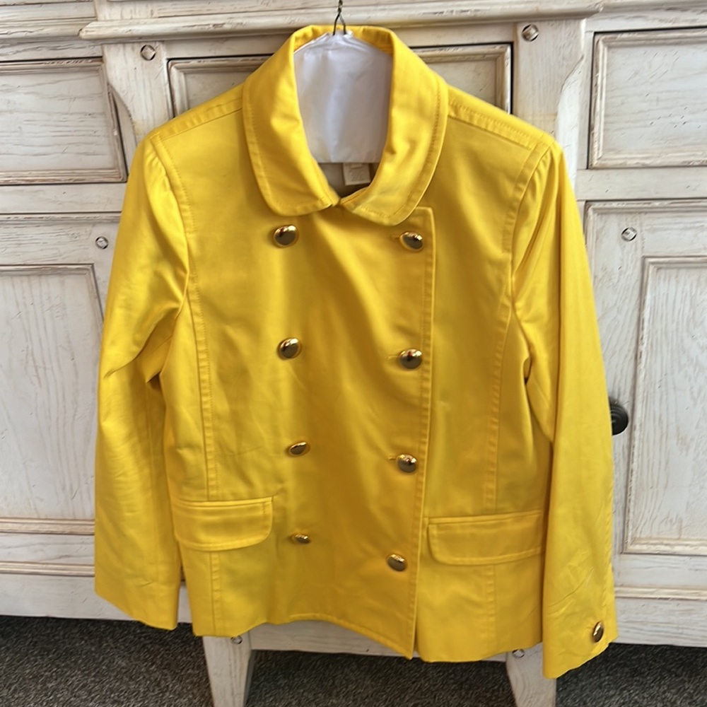 J Crew Yellow Button Front Jacket - image 2